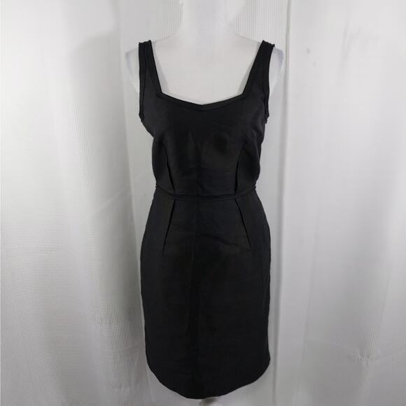 NWT@$229! TALBOTS! SILK & WOOL BLEND CLASSICALLY INSPIRED BLACK EVE DRESS! SZ 6 - Picture 2 of 12